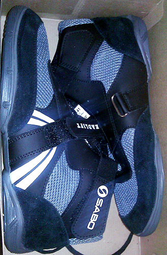 My new pair of SABO Deadlift Shoes... still fresh in the box at the time. My new pair of SABO Deadlift Shoes... still fresh in the box at the time.