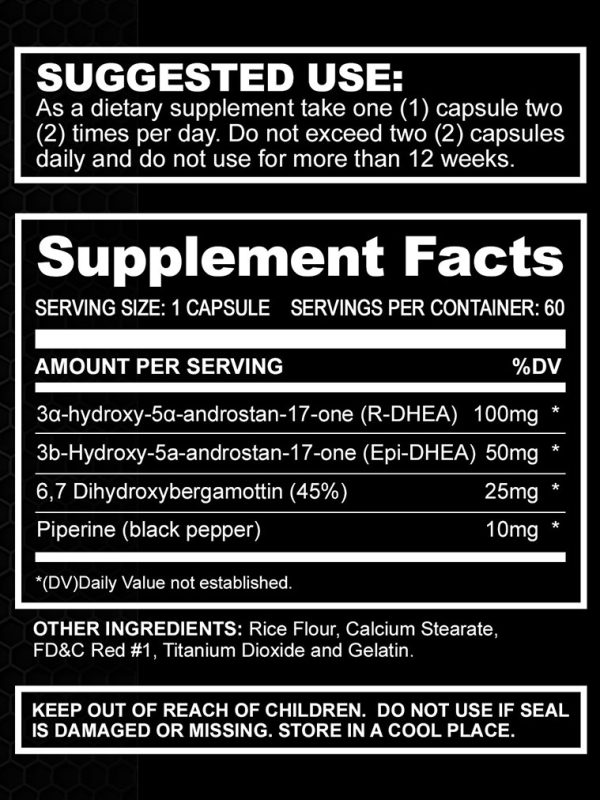 Andro Hard Supplement Facts